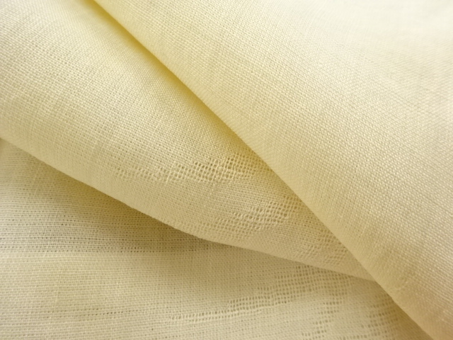  アンティーク　本麻透かし織　草葉模様長襦袢